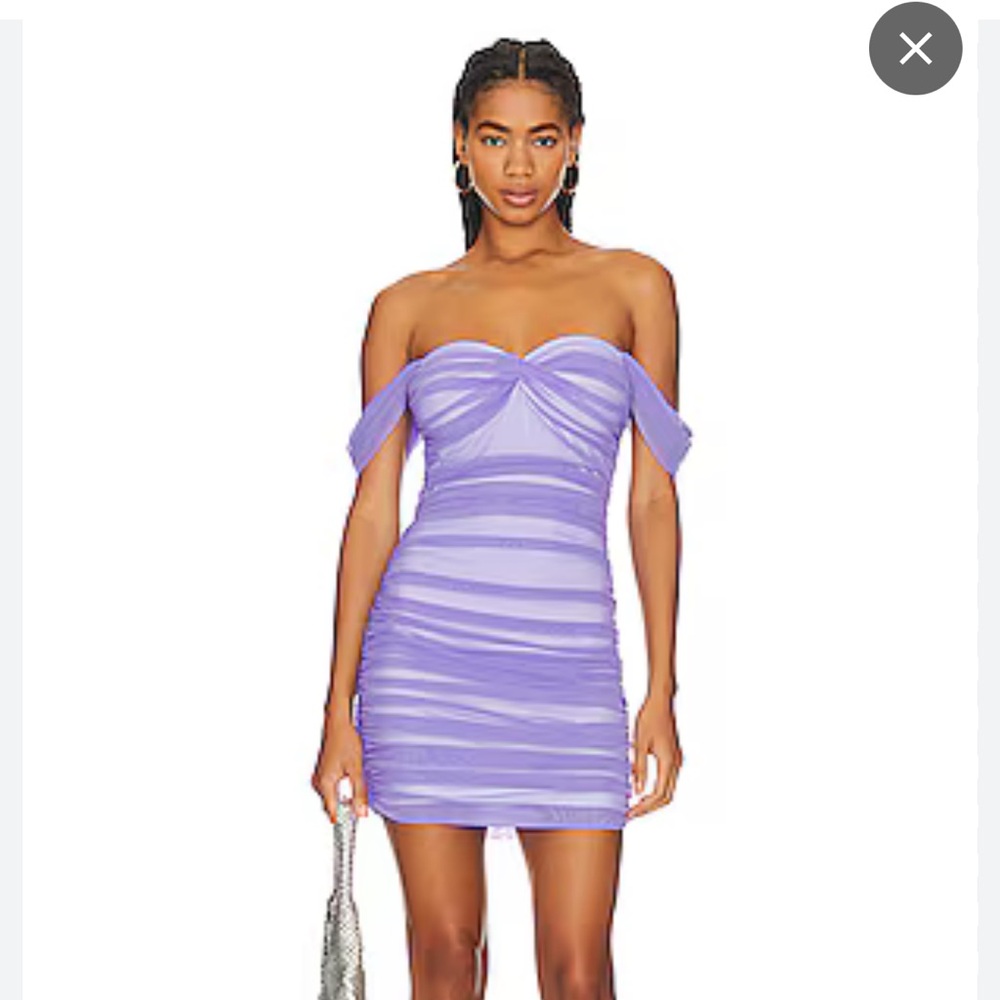 Norma Kamali Walter Mini Dress Lilac XL